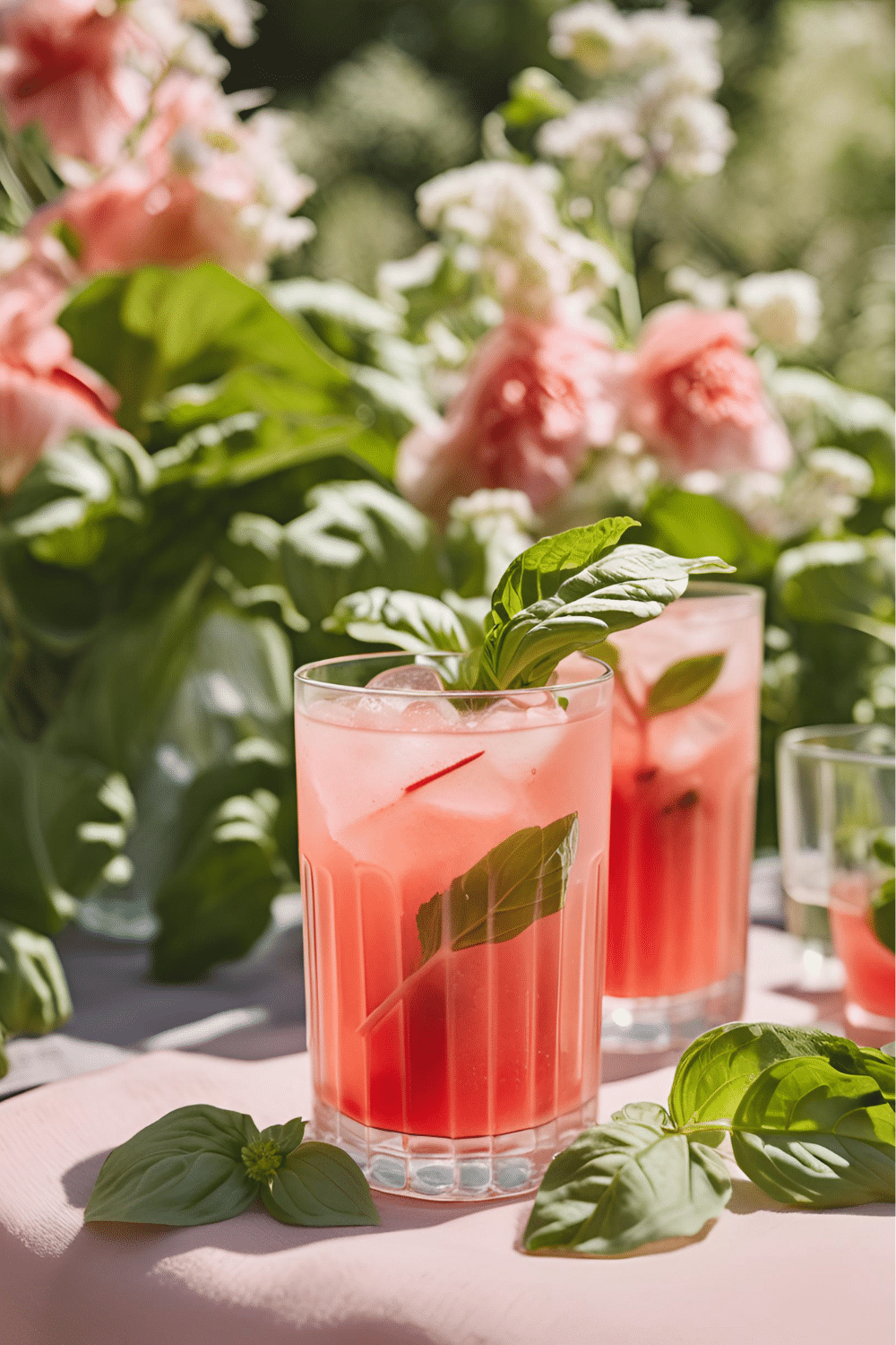 Rhubarb Basil Smash Rhubarb Basil Smash drink med rabarber och vodka