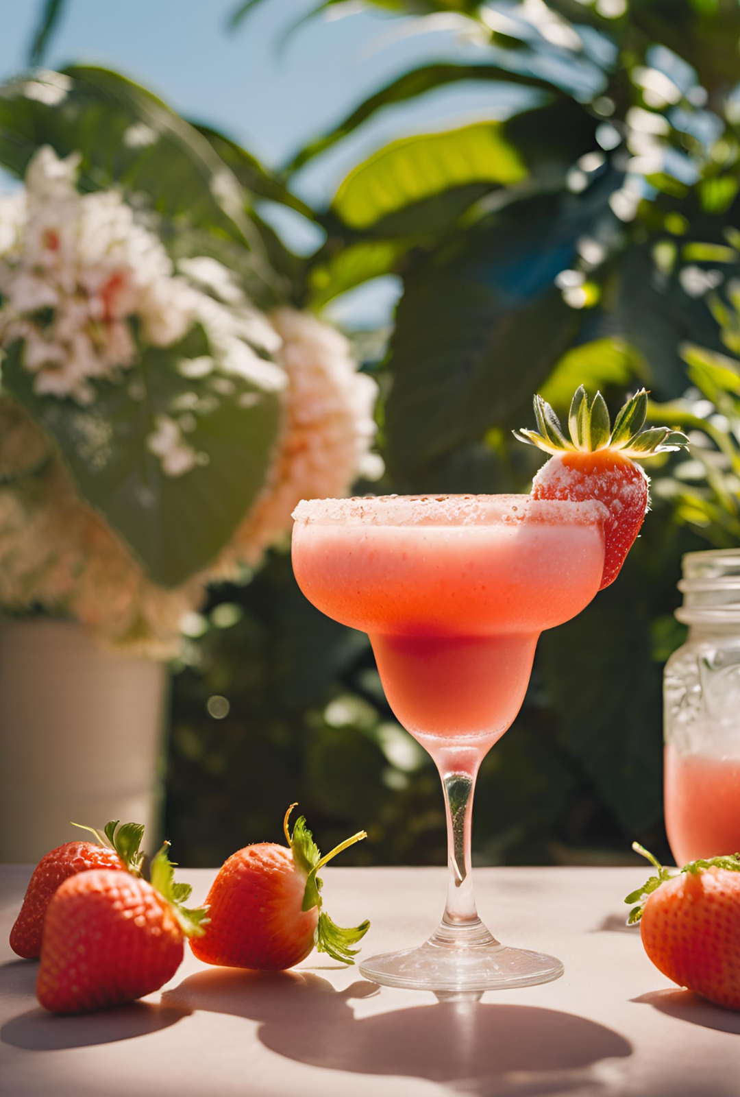 Frozen Strawberry Margarita Frozen strawberry margarita recept med jordgubbar och tequila