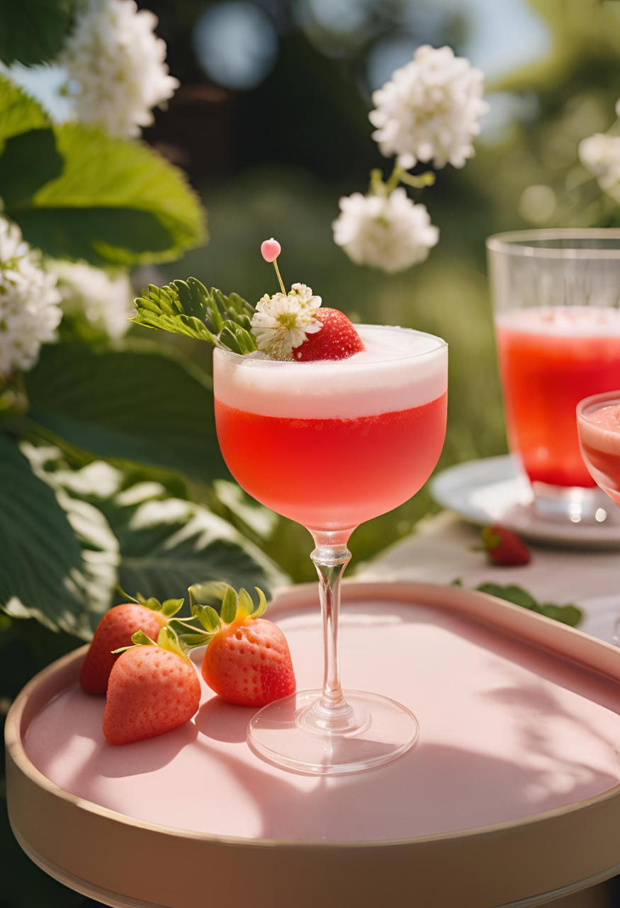 Jordgubb & Rabarber Sour Rabarber och Jordgubb Sour recept sommardrink